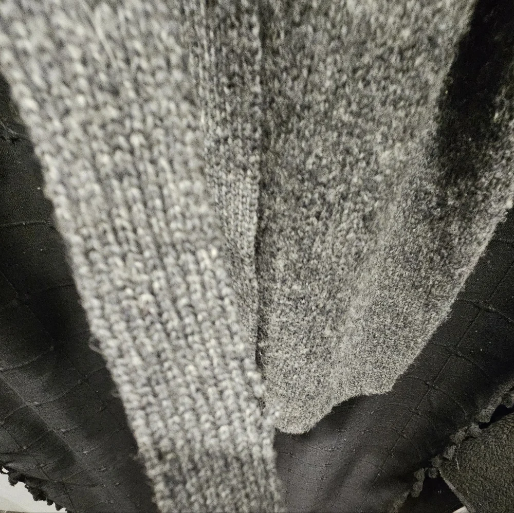 Relativity 100% Lambswool Grey Belted Longline Cardigan Sweater Size M - Picture 9 of 9